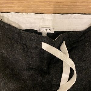 Gustin dark grey wool pants L NWT